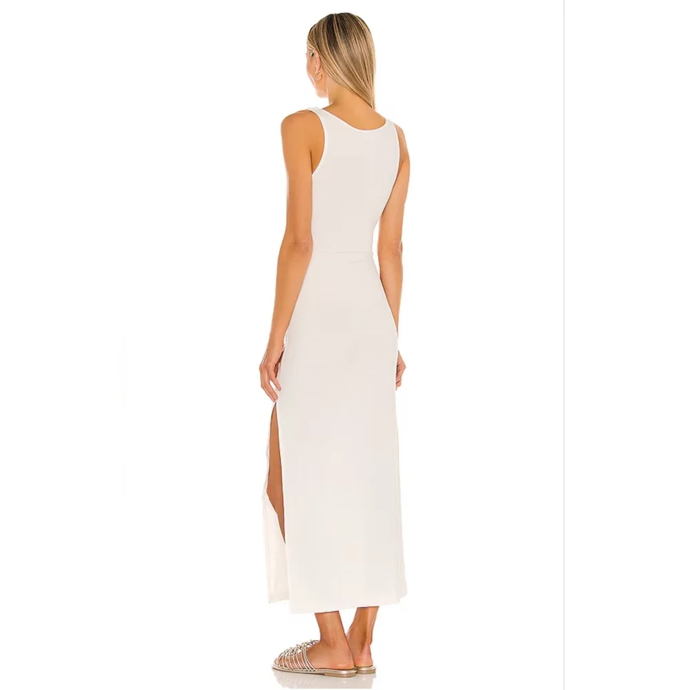 NWT L'Space Nico cut-out midi dress in cream size medium - Picture 3 of 14